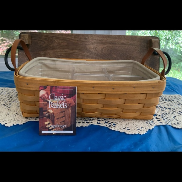 Longaberger Accents Longaberger Large Pantry Basket Wliner And Protector Poshmark